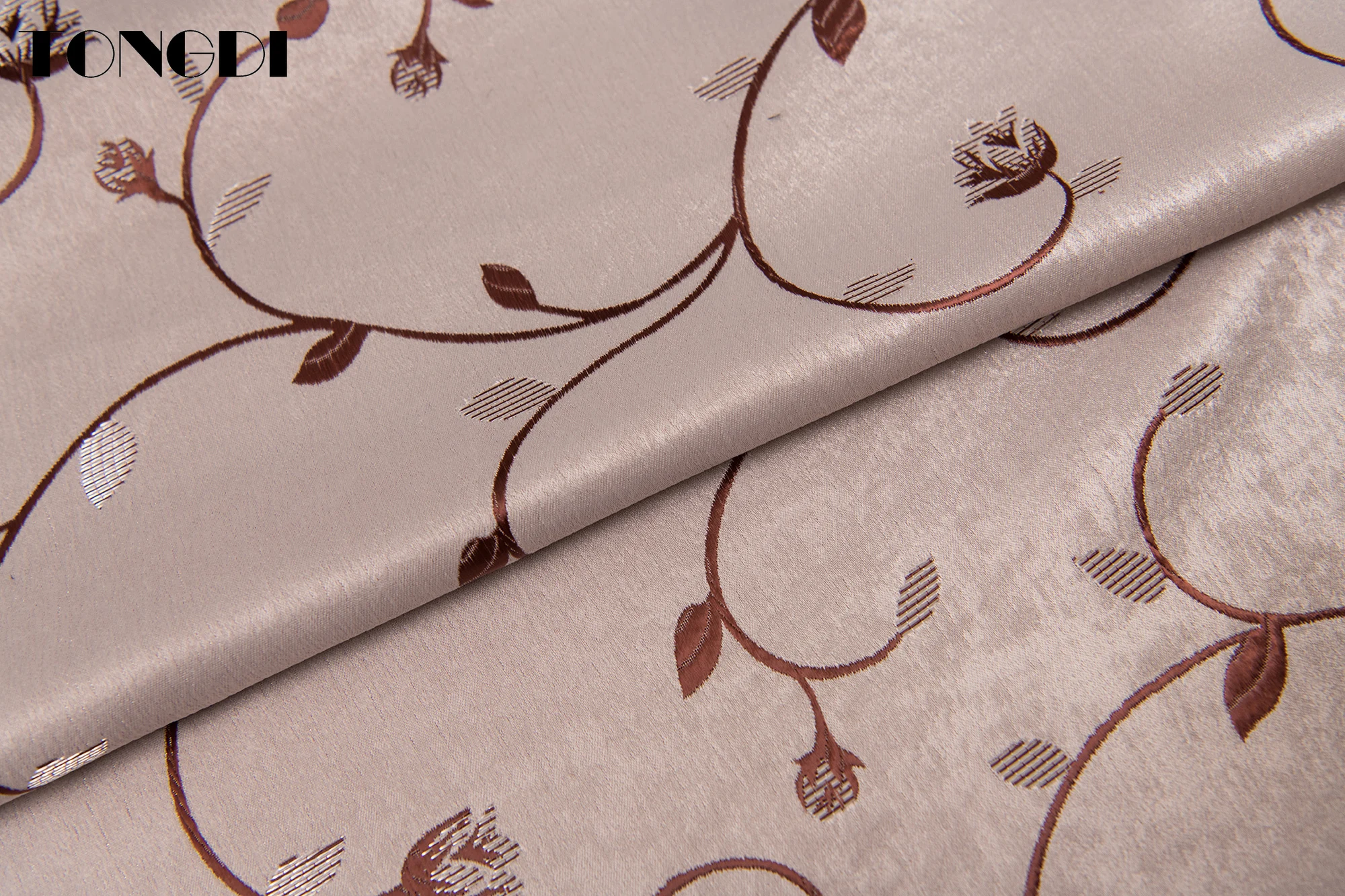 Плотные Занавески TONGDI современные волнистые листья утолщенные элегантные