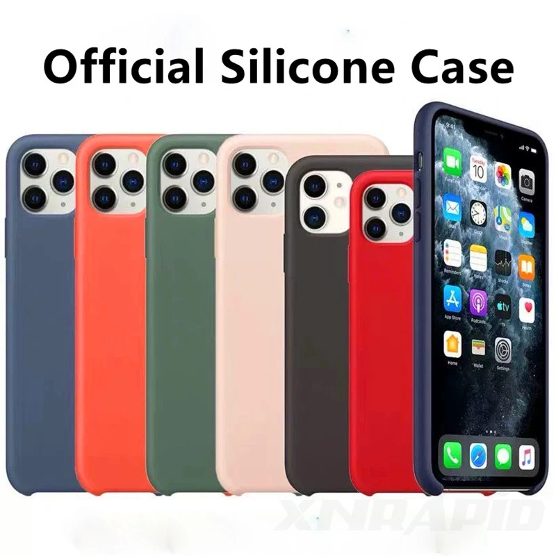 Официальный силиконовый чехол для телефона для Apple iPhone 11 Pro Max чехол для iPhone XR X XS Max 7 8 6 6s Plus с логотипом задняя крышка