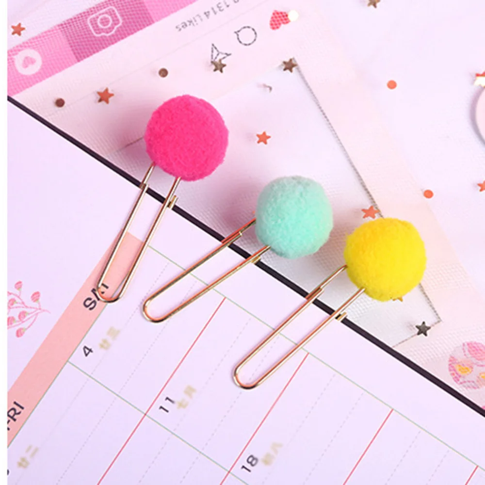

50PCS Creative Metal Color Hair Paper Clip Creative Paper Clip(Random Color)