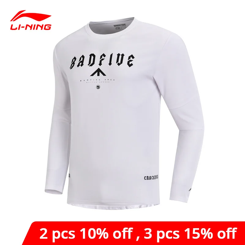 Мужская футболка с длинным рукавом Li-Ning баскетбольная серия BAD FIVE классическая