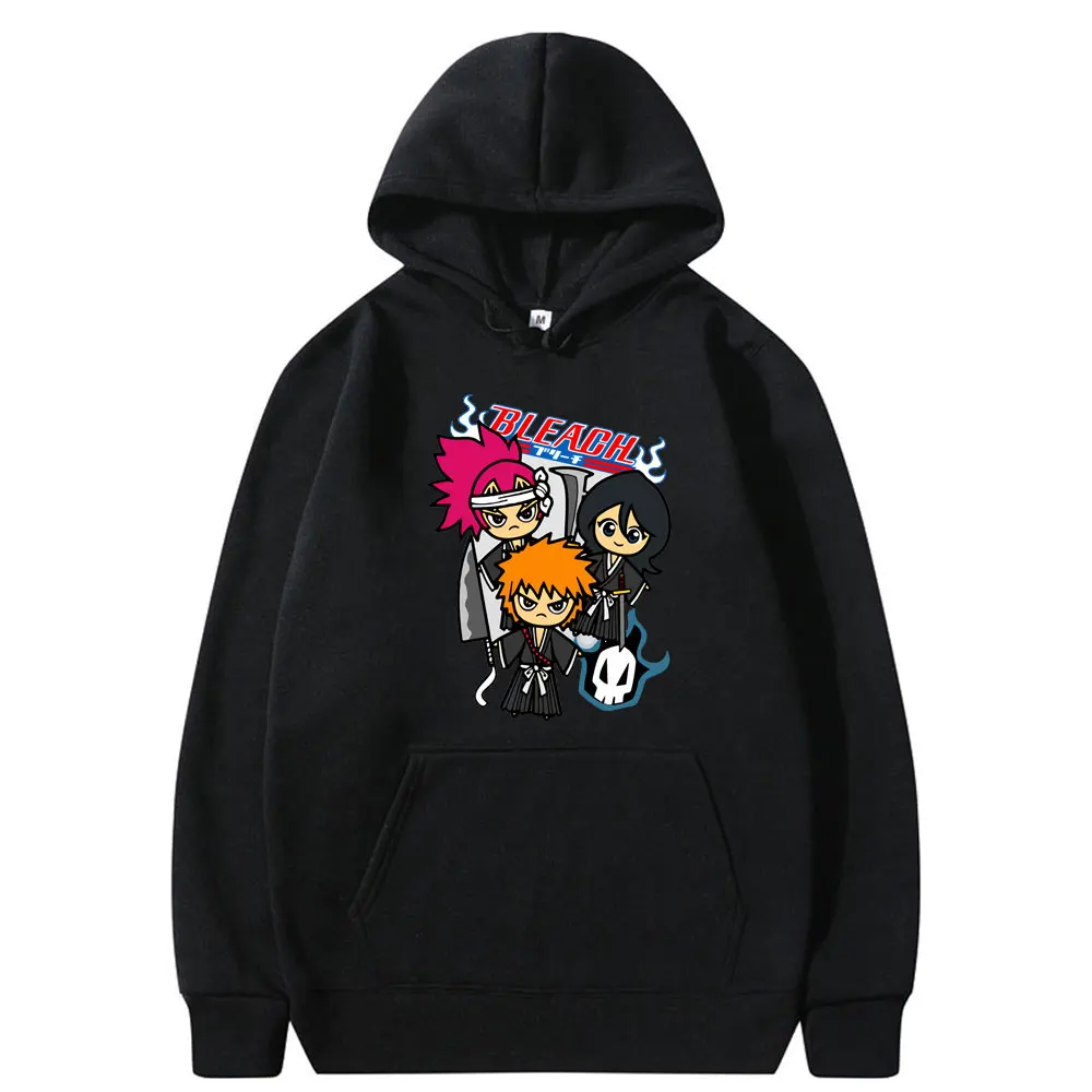 

Japanese Anime Bleach Kurosaki Ichigo Print Hoodie Harajuku Men Women Streetwear Mens Pullover Casual Long Sleeve Man Sweatshirt