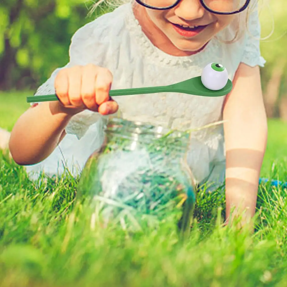 

6 шт., деревянные ложки с глазами, 6 цветов