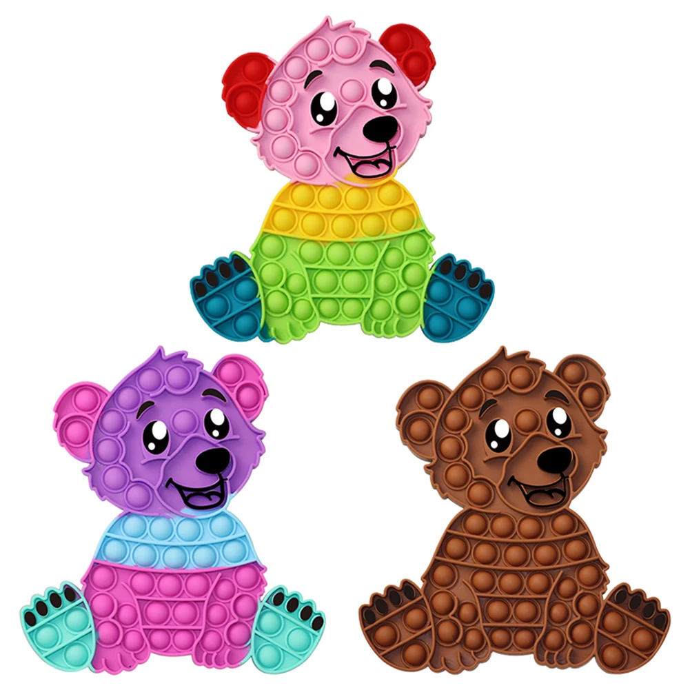 

Rainbow Fidget Toys Push Bubble Sensory For Autism Sitting Bear Push Bubble Toys Autism Needs Reliver Stress Kids Adult Gift