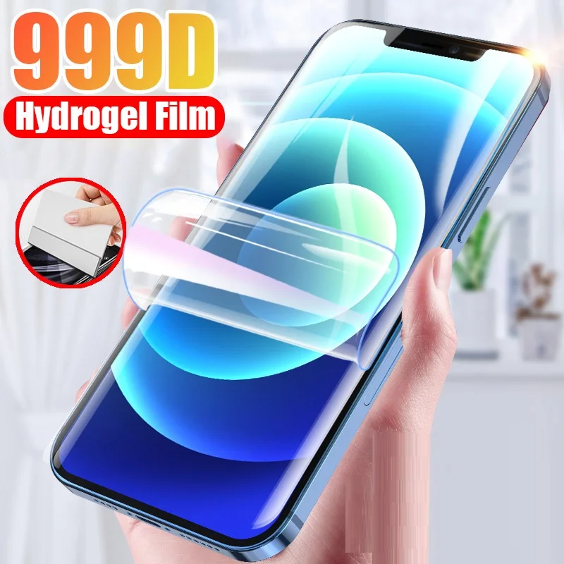 Гидрогелевая пленка с полным покрытием для iPhone 7 8 6 6s Plus защитная экрана X XR XS MAX 11 12