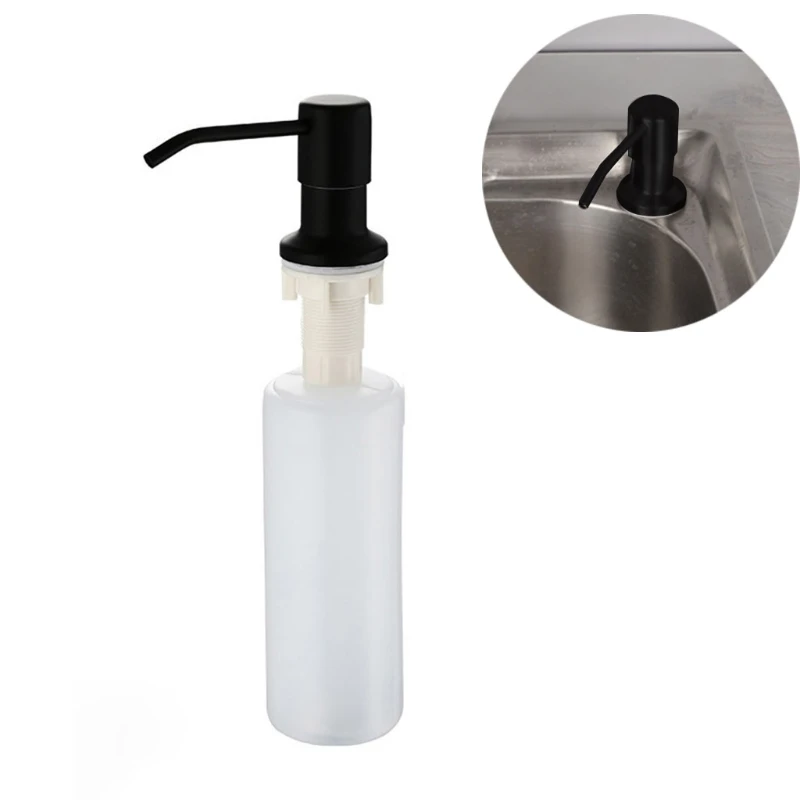 

X7AB 10.14 OZ Built in Sink Soap Dispenser / Lotion Dispenser for Kitchen Sink Brushed Nickel Kitchen Sink Soap Dispenser