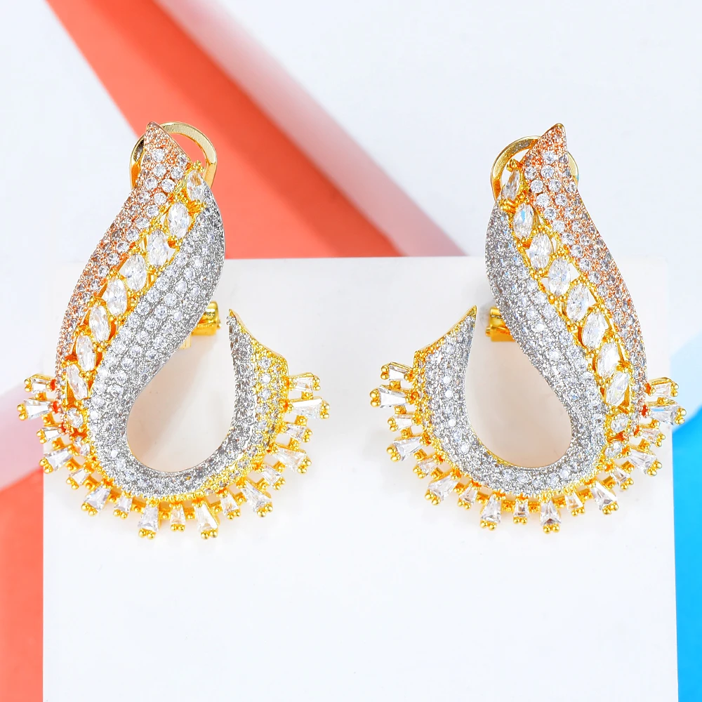 

Blachette New Original Design Full AAA CZ Luxury Romantic Sweet Blooming Flowers Earrings Brand Top Quality Jewelry Accessories