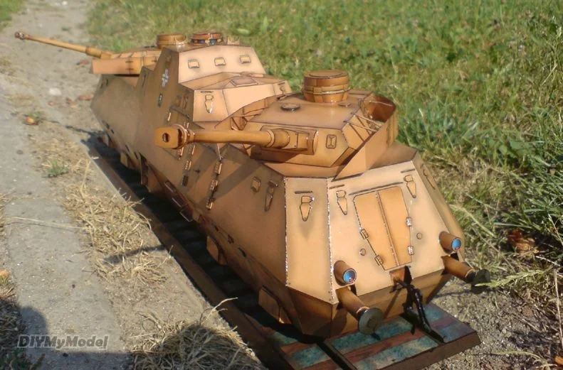 DIYMyModeI-tren blindado alem&aacute;n 51, KIT de modelo de papel artesanal, rompecabezas de juguete hecho a mano, accesorios de pel&iacute;cula, RU (origen)-1