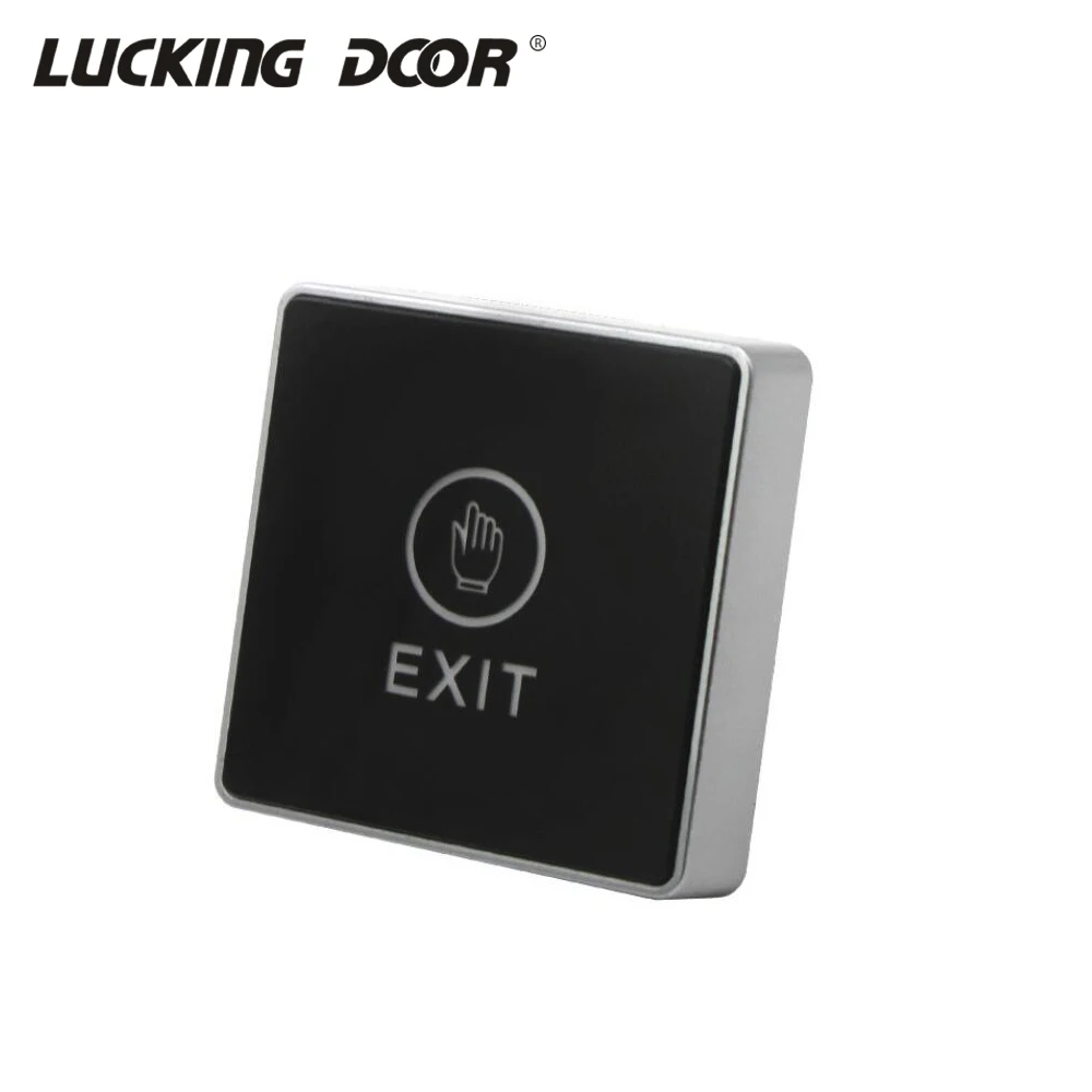 Botón de salida táctil de 86x86MM, botón de liberación Eixt para sistema de Control de acceso, protección de seguridad del hogar con indicador LED