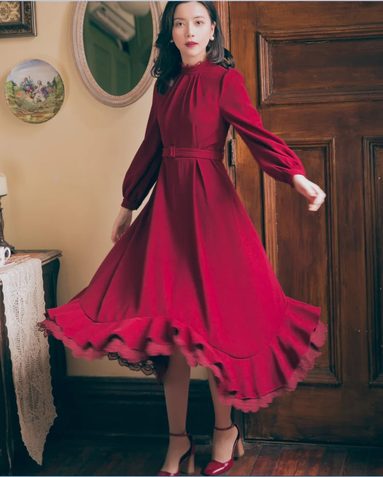 

2020 Новая модная женская одежда винтажное женское платье с круглым вырезом