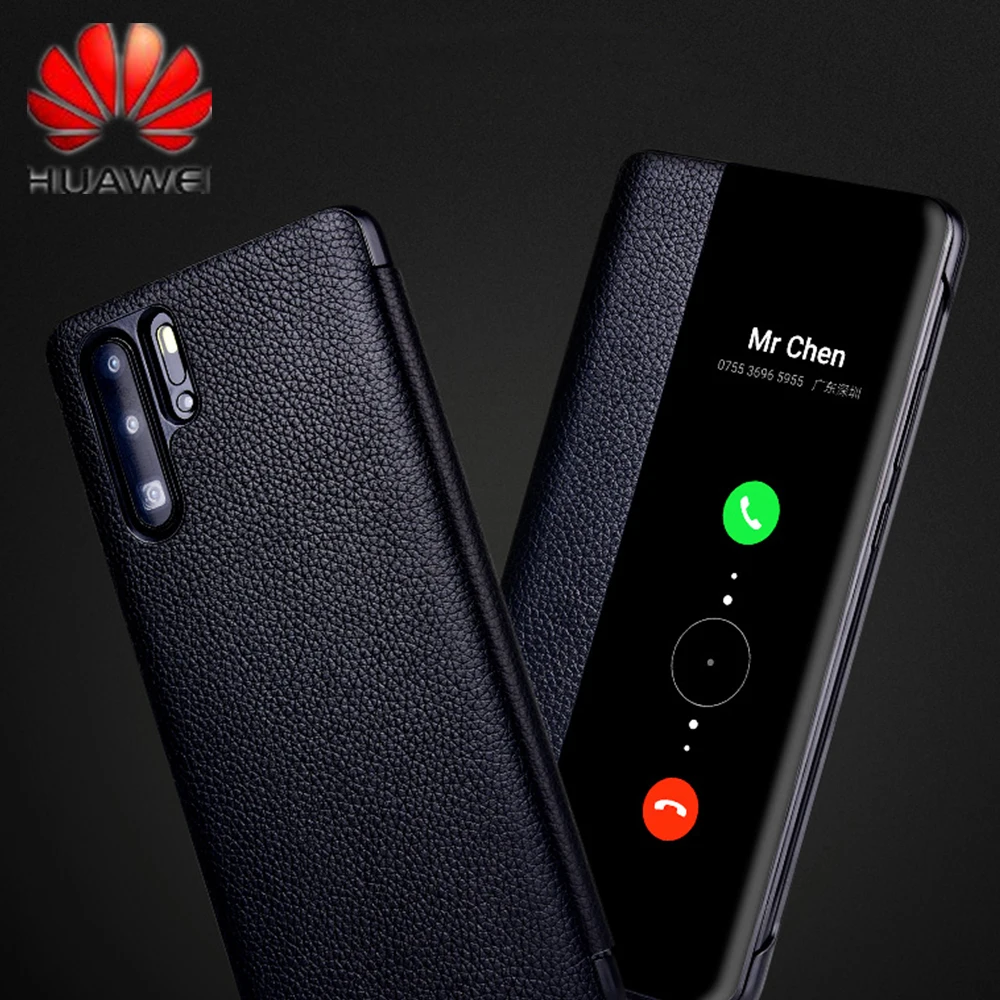 Оригинальный чехол для HUAWEI P30 Официальный кожаный с откидной крышкой и удобным
