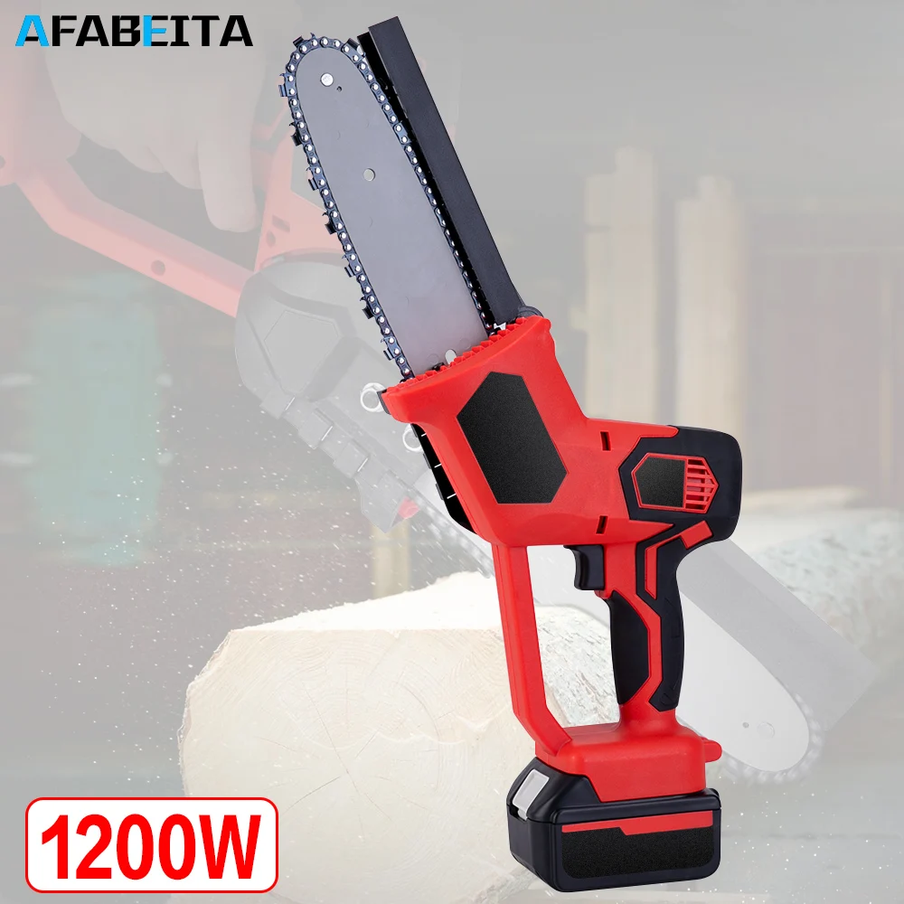 1200 Вт Мини Беспроводная Электрическая цепная пила бесщеточная ручная для