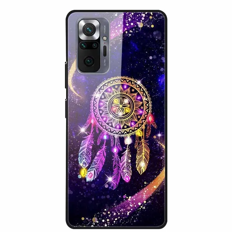 Tempered Glass Colorful Cover For Xiaomi Redmi Note 10 Pro Case Hard Shockproof Funda for Redmi Note10 / Note 10Pro Cases Shell