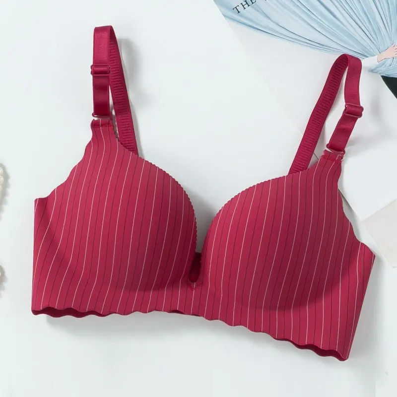 Модные Удобные бюстгальтеры пуш ап с мягкими чашечками женские бесшовные в