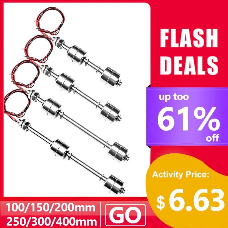 Двойной Поплавковый выключатель из нержавеющей стали датчик уровня воды и