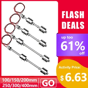 Двойной Поплавковый выключатель резервуар датчик уровня воды и жидкости нержавеющая сталь Поплавковый выключатель резервуар датчики потока 10 Вт50 Вт 6 размеров