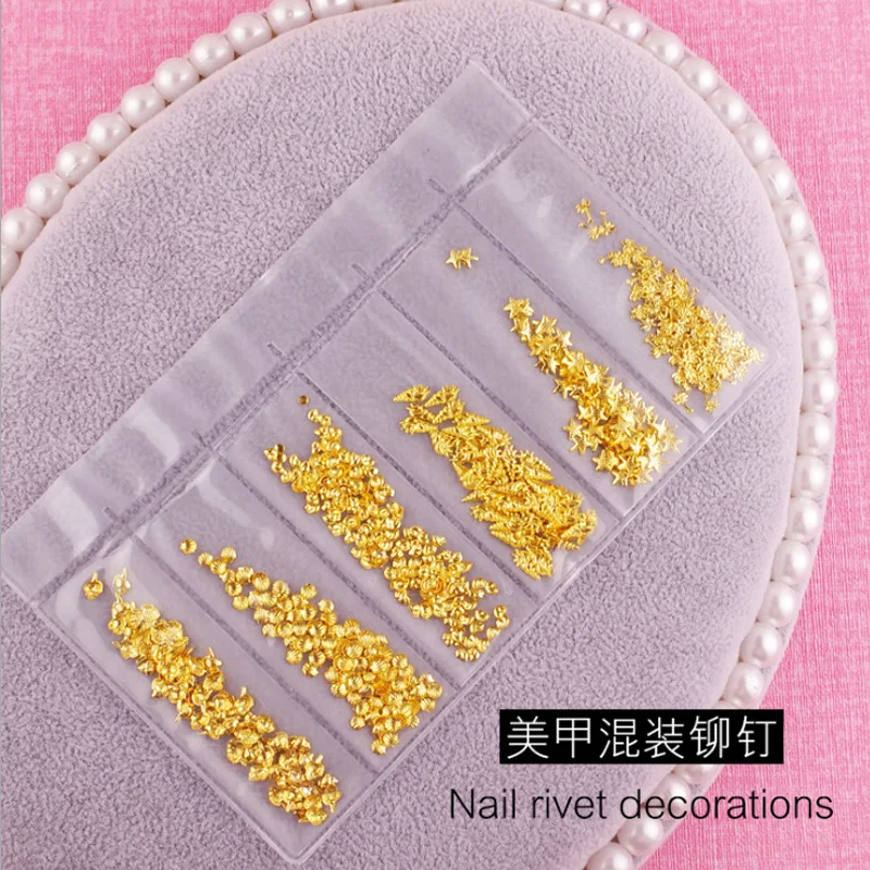 Маникюрный новый стиль орнамент из розового золота металлический пластырь