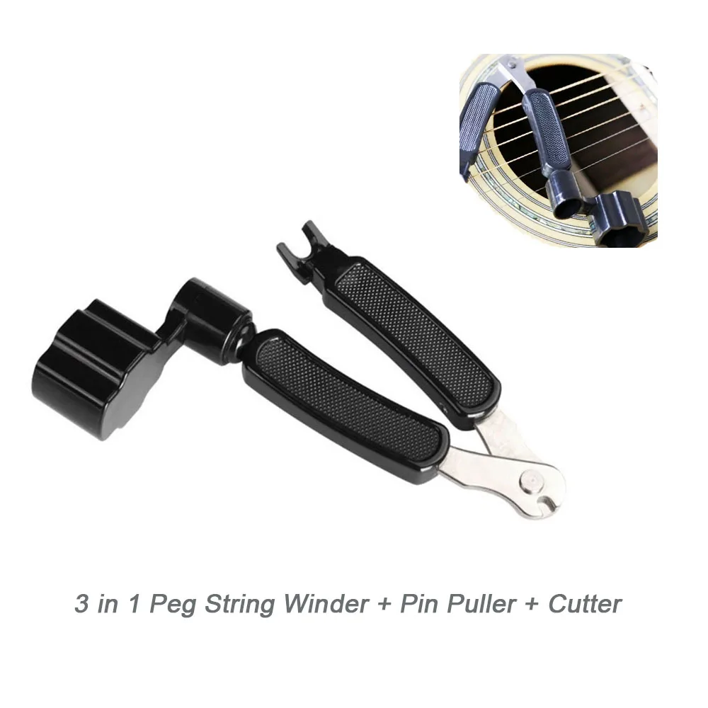 Многофункциональный инструмент для гитары 3 в 1 устройство намотки струн +