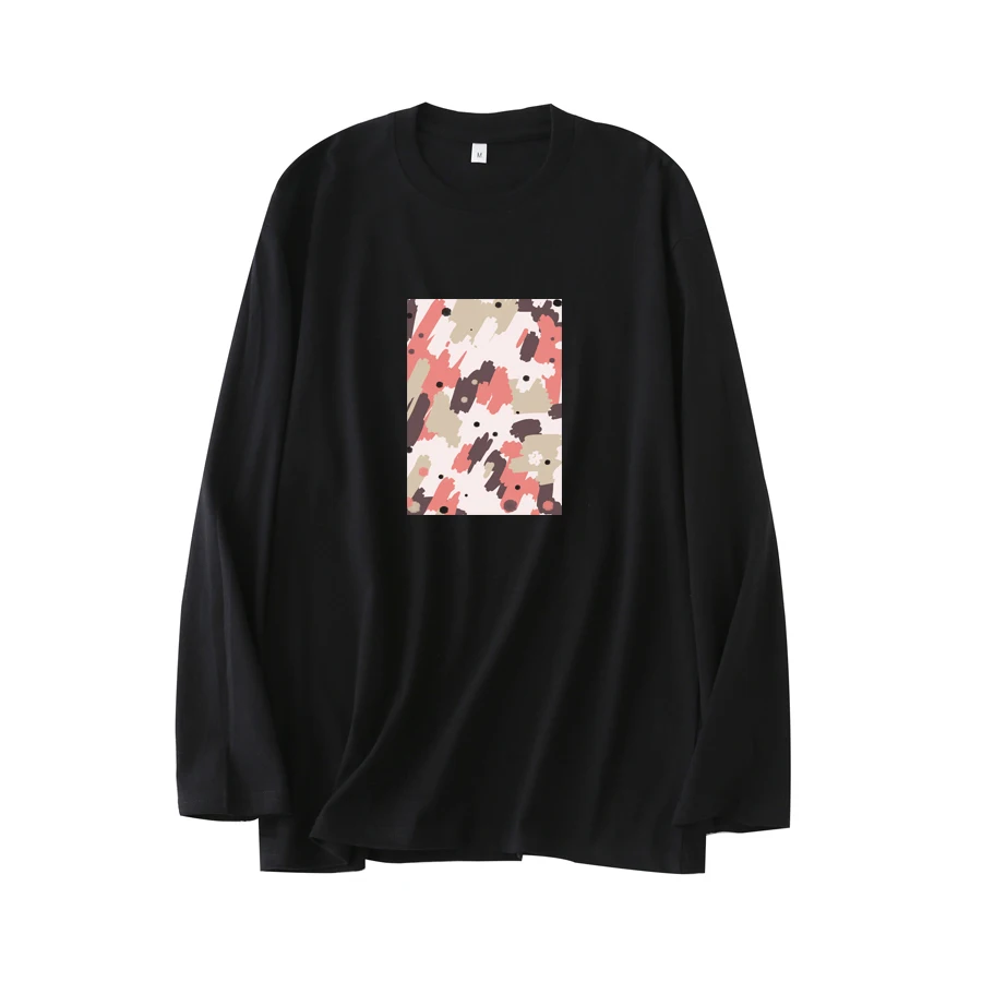 

MOINWATER Футболка Женская с длинным рукавом, базовый Повседневный Топ из 2021 хлопка, черный, MLT2163, весна-осень 100%