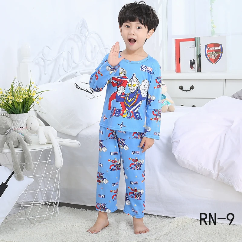 Модные детские пижамы комплект одежды для сна девочек с длинными рукавами и