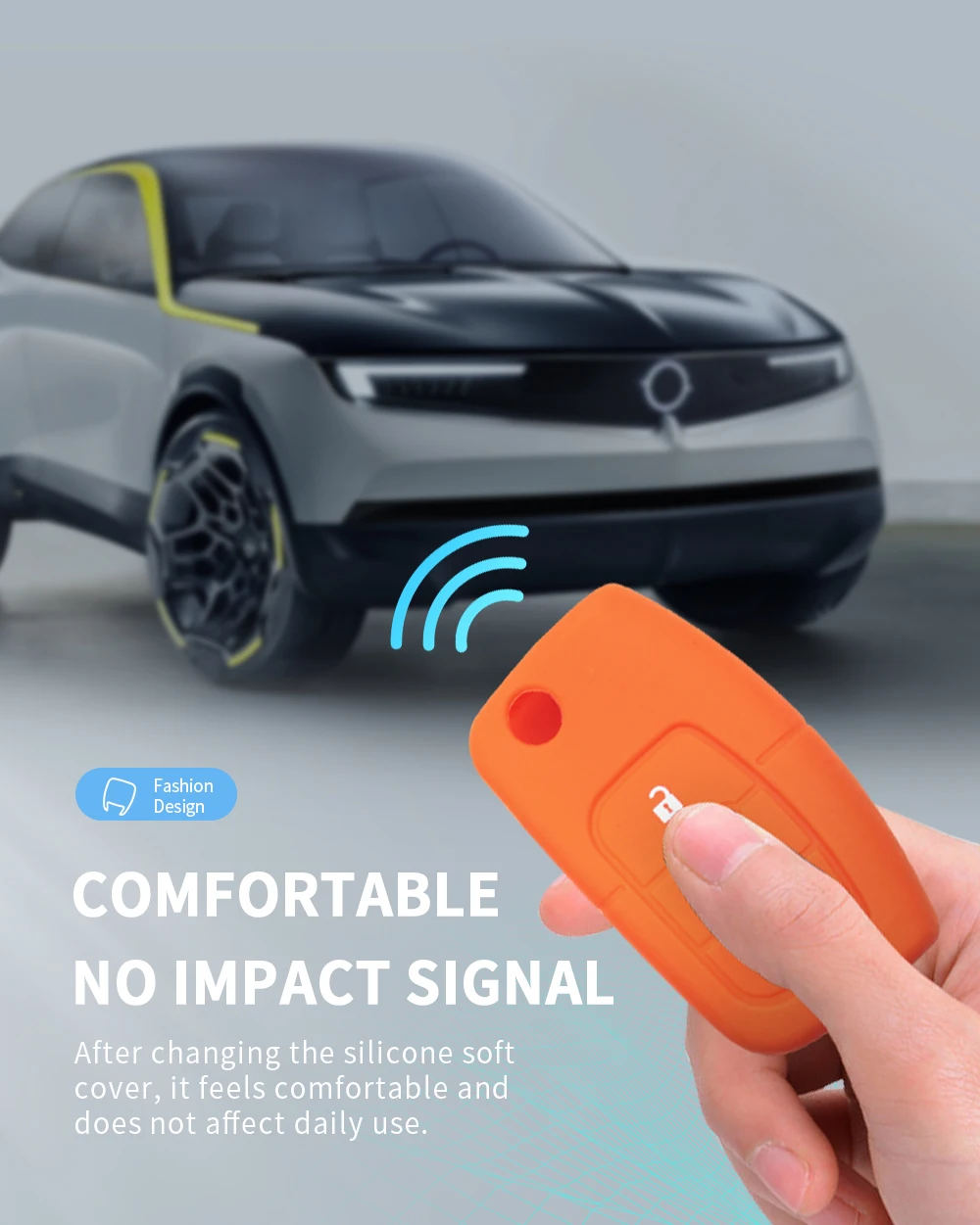 KEYYOU силиконовый Автомобильный откидной чехол для ключей, чехол для пульта дистанционного управления для Ford Fiesta Focus 2 Ecosport Kuga Escape 3 кнопки