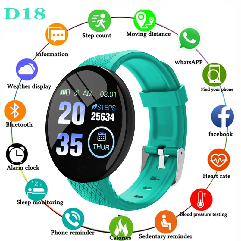 

Smart Watch Men Women Digital Electronic Sport Bracelet Fitness Tracker Heart Rate Monitor Blood Pressure for Android IOS