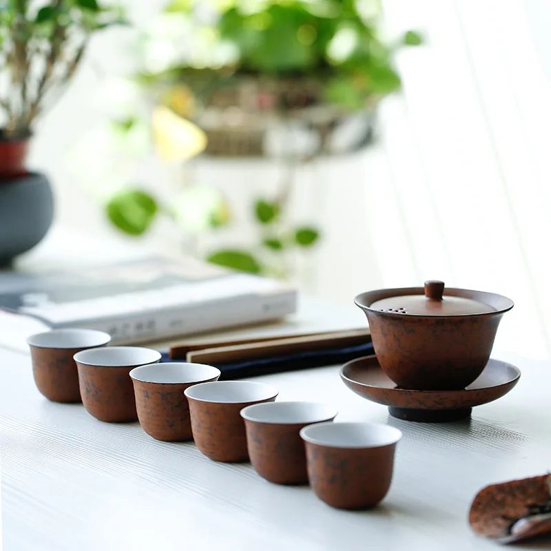 Японский керамический кунг фу чайный чаша ча набор чайная Подарочная коробка