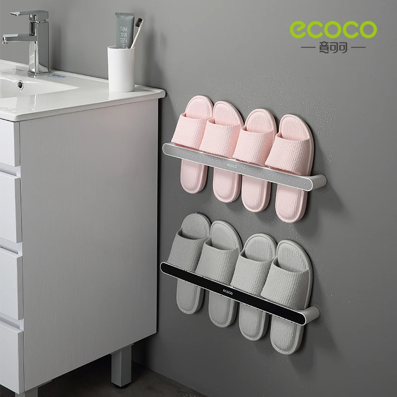 ECOCO Hole-free Home Slipper Rack Space Saving Shelving Convenient Shelving for Household Goods