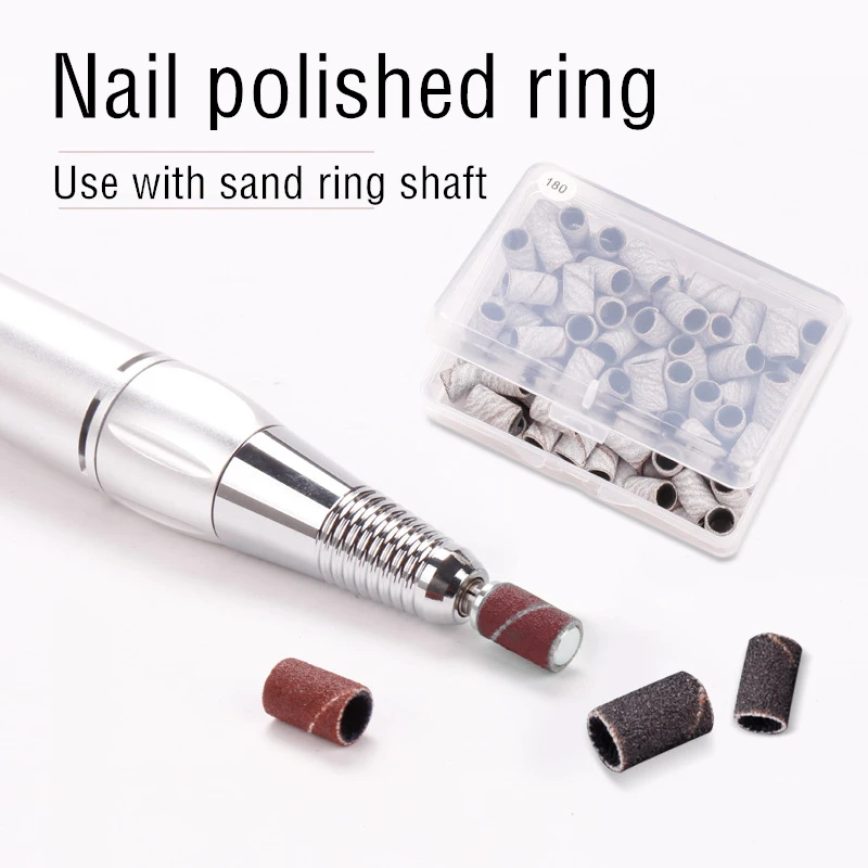 

New 75Pcs Sanding Bands Electric Nail Drill Bit Accessories UV Gel Polish Removal 80# 120# 180# Printing Ring Manicure Tools