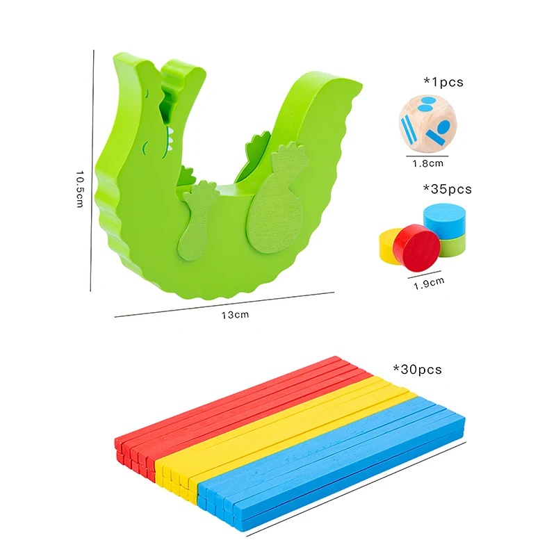

Wooden Crocodile Blocks Early Learning Blocks Wooden Building Blocks Early Educational Toys For Home Children Boys Girls