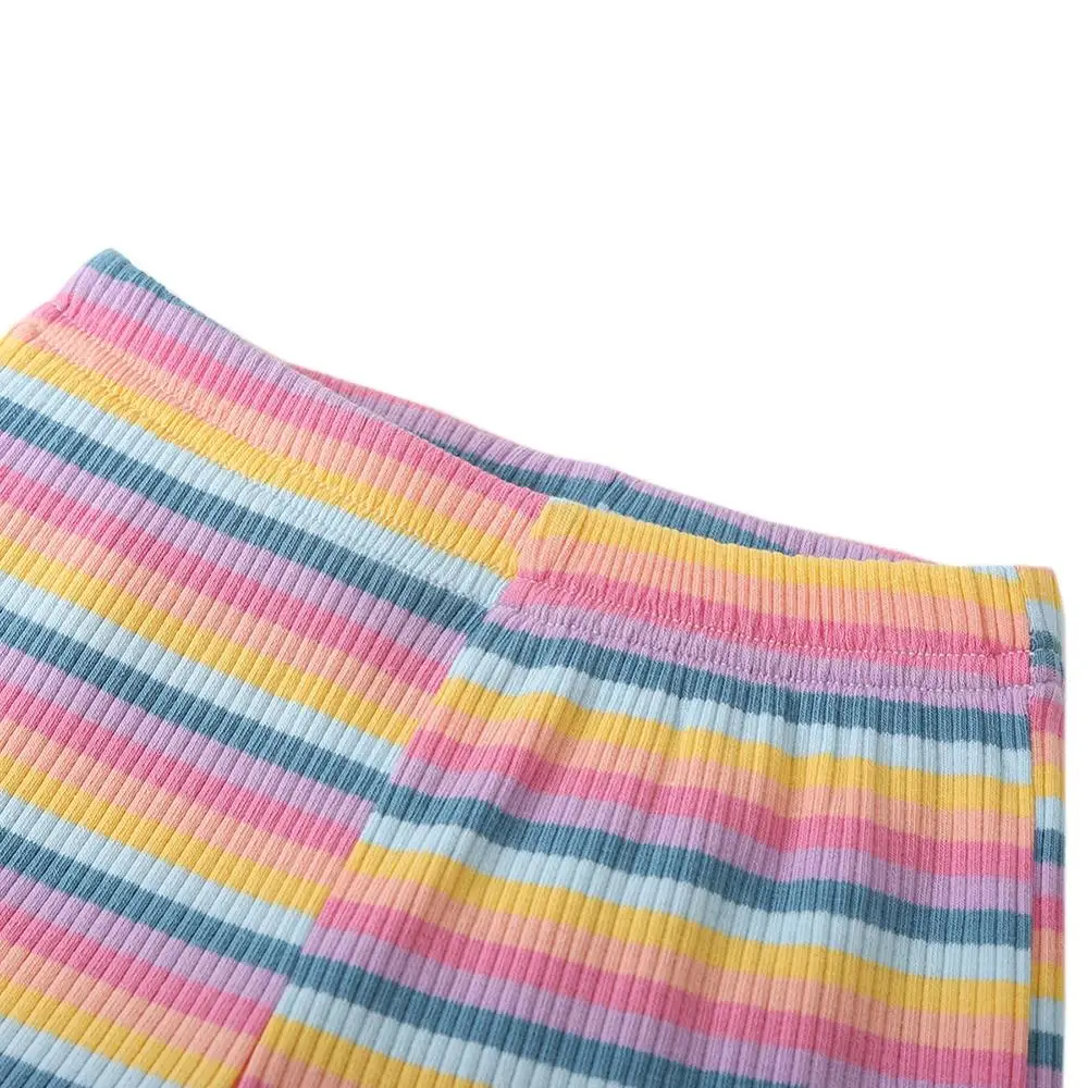 Летние Детские хлопковые комплекты с короткими рукавами для маленьких девочек