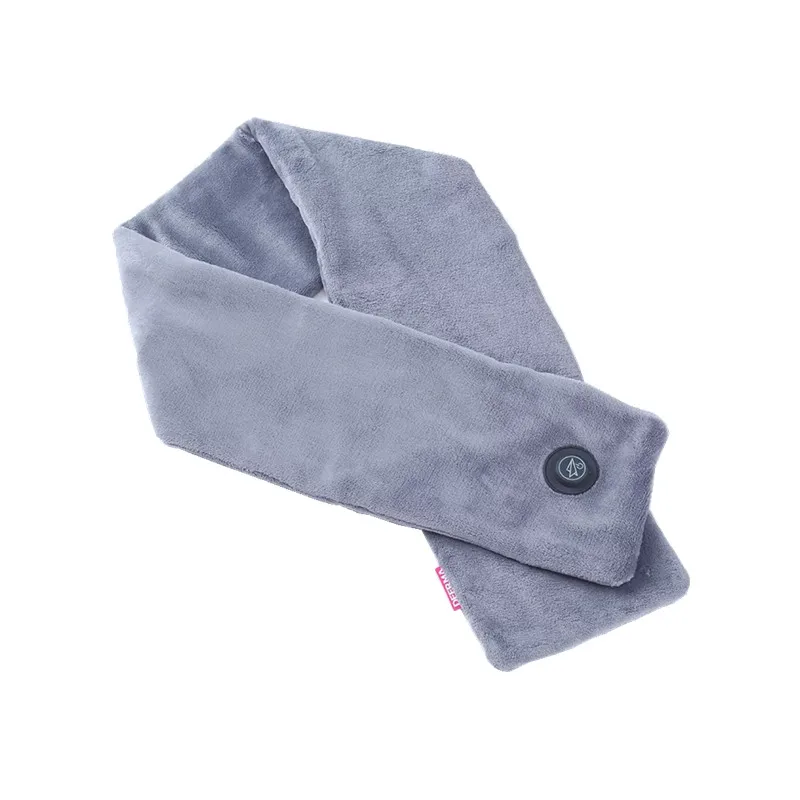 Шарф хомут с зарядкой от USB длинный теплый шарф многофункциональная шаль серая