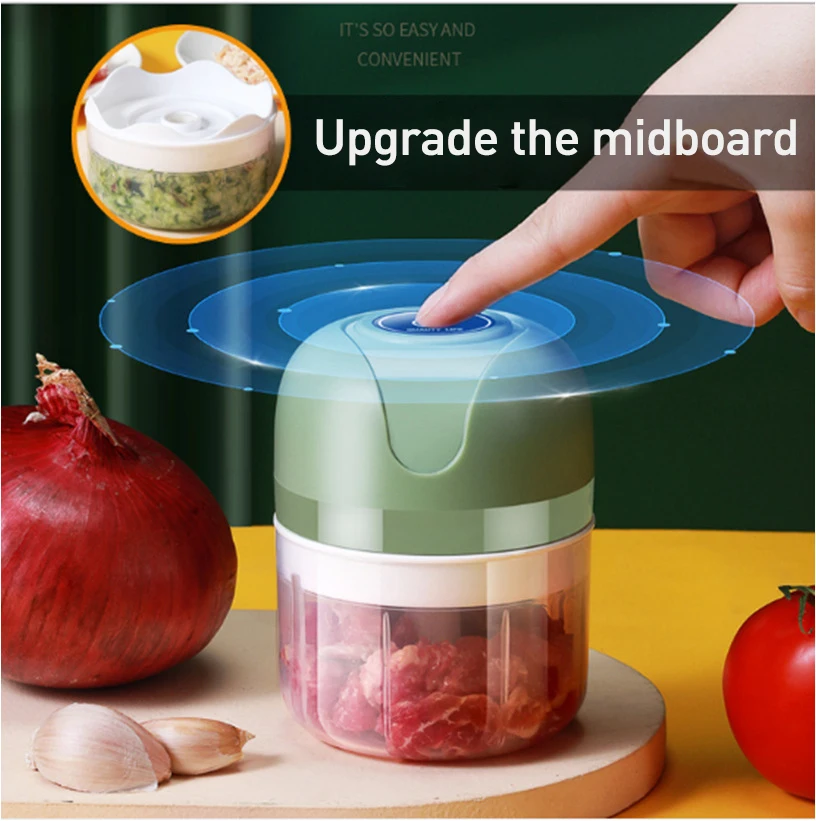 

Electric Garlic Masher Food Vegetable Chopper Squeezer Meat Grinder Mini Spice Chopper Machine Kitchen Food Processer Upgraded