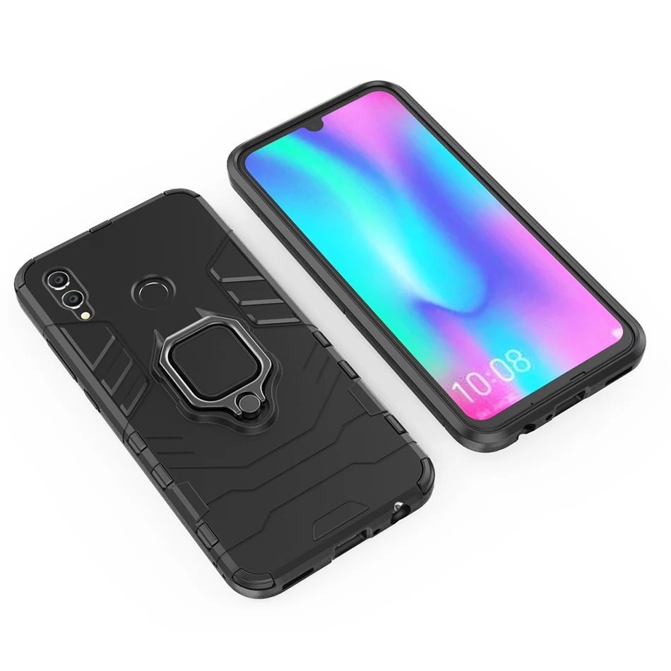 Бронированный чехол для huawei P Smart чехол Магнитный держатель-кольцо для пальца бампер Защита задняя крышка для huawei P Smart чехол