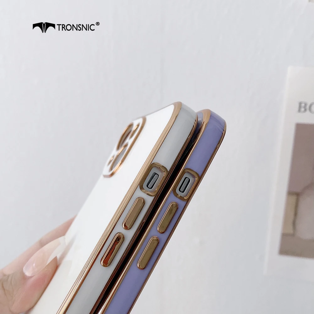 Чехол для телефона с гальваническим покрытием iPhone 13 2 11 Pro Max XR Xs MAX мягкий