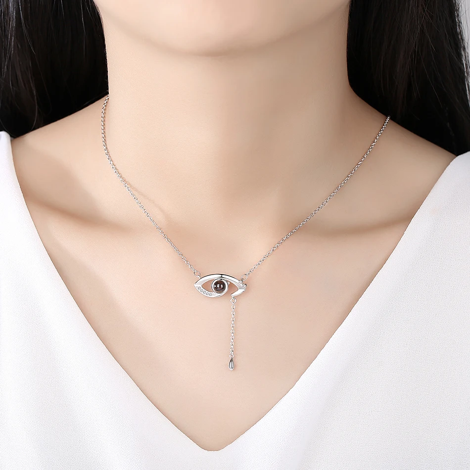 Турецкий глаз проекция 100 языков я люблю тебя ожерелье для женщин серебро 925 пробы