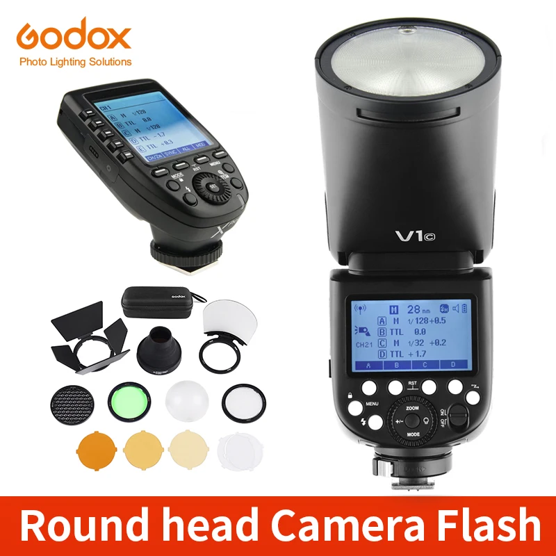 Godox V1 вспышка V1C V1N V1S V1F V1O V1P TTL 1/8000s HSS Литиевая Батарея Вспышка Speedlite для Canon Nikon Sony Fuji