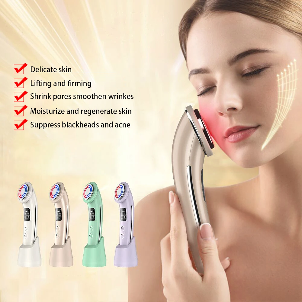 

Радиочастотный фотонный прибор для ухода за кожей лица, со светодиодной подсветильник