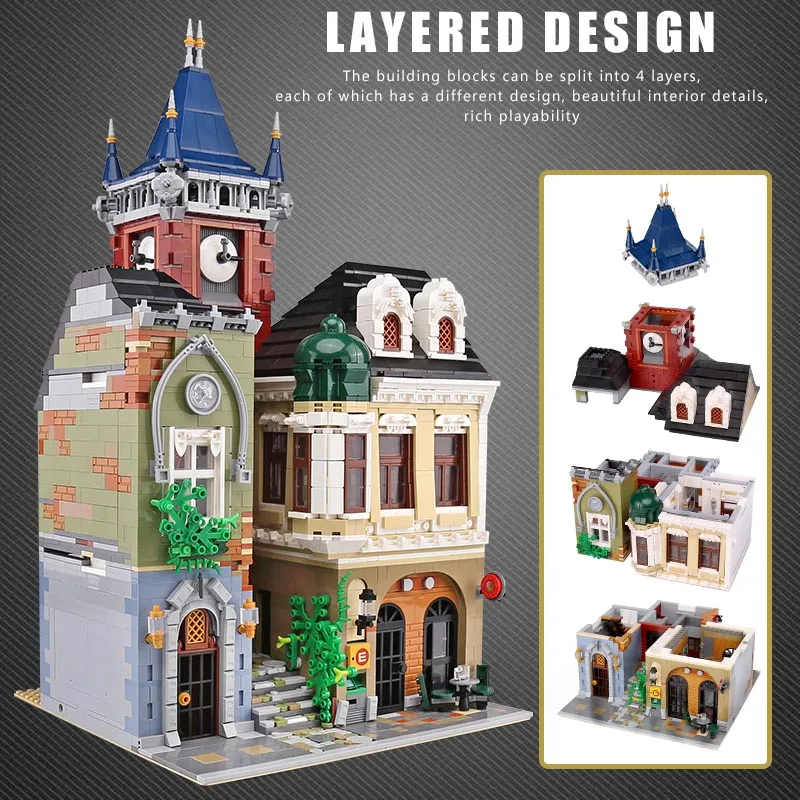 Yeshin 0924 город уличный вид блоки игрушки MOC Старый паб набор 15003 Сборка модель