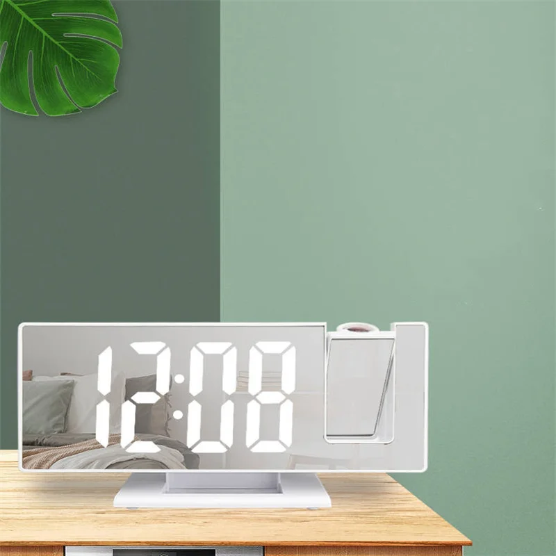 

LED Projection Clock, Multi-function Digital Alarm Clock, Automatic Photosensitive Electronic Clock with USB