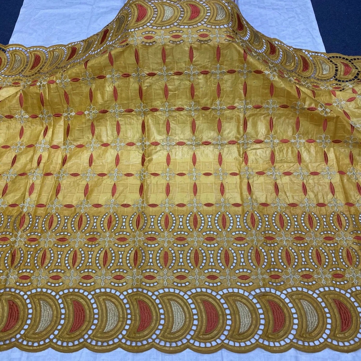 

5yards Tissu African Dry Lace Fabric Bazin Riche Getzne 2020 Nouveua High Quality Jacquard Guinea Brocade Fabric African Lace