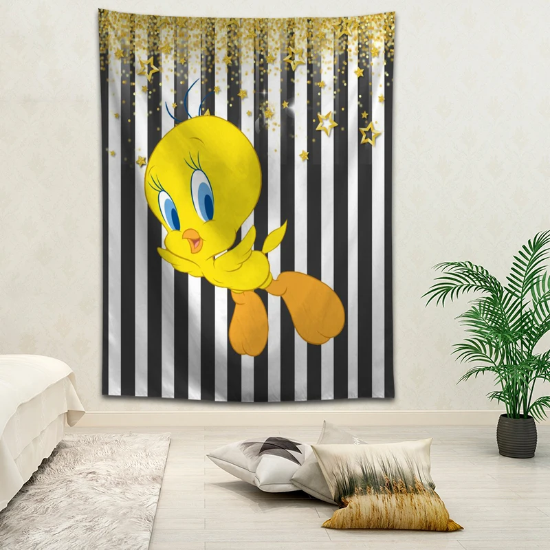 Hot Sale Custom High Quality Tweety Bird Wall Hanging HD Landscape 3D Printing Digital Home Decoration Tapestry | Дом и сад