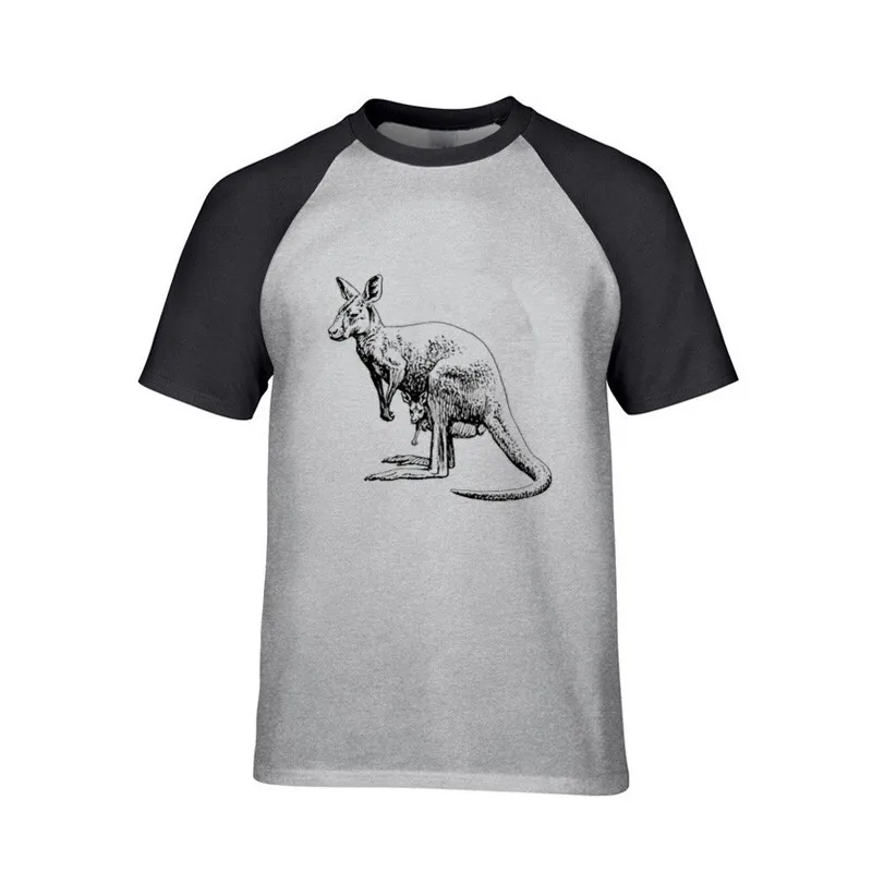 Модные забавные мужские футболки с изображением животных велоцираббит кенгуру