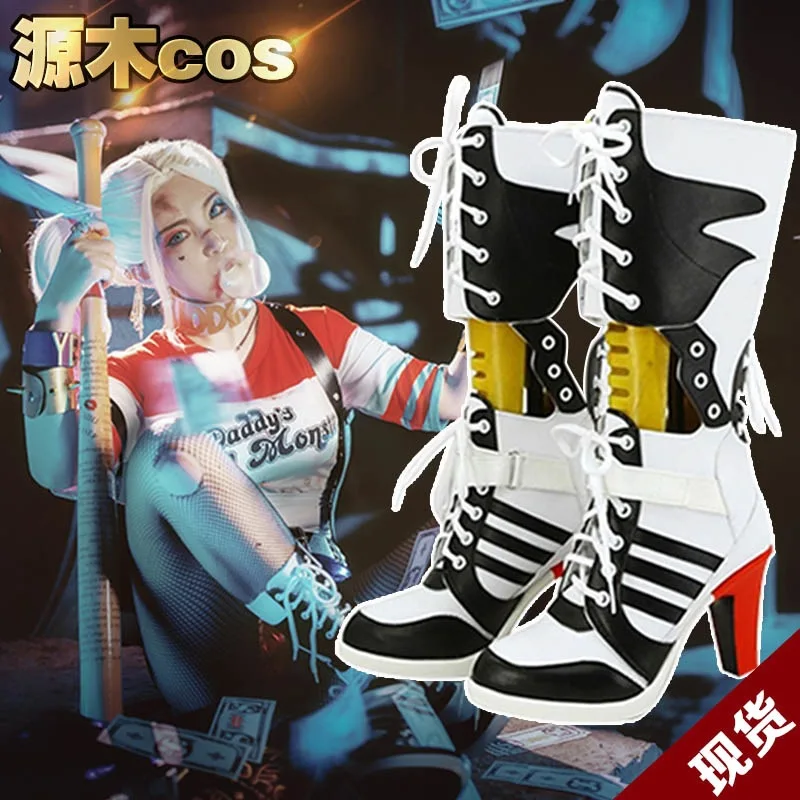 Мужские и женские кожаные ботинки Джокер взрослые Квин отряд самоубийц костюмы