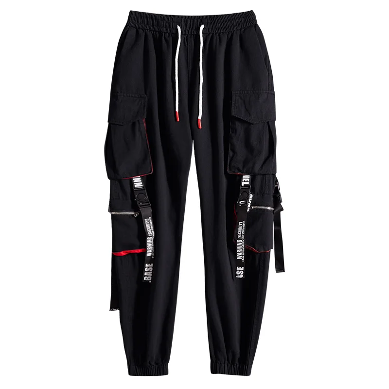 Черные тактические тканевые рабочие брюки для отдыха мужские бегуны с