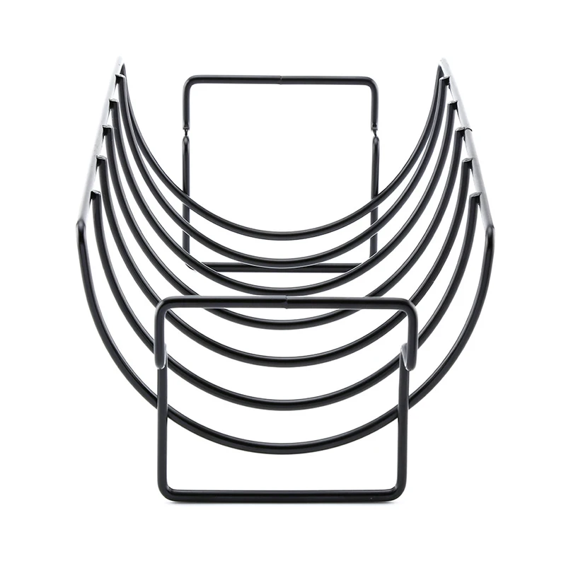 

BBQ Chicken Beef Ribs Rack Grilling Basket Non-Stick Rib Shelf Barbecue Rib And Roast Rack Stainless Steel Grilling