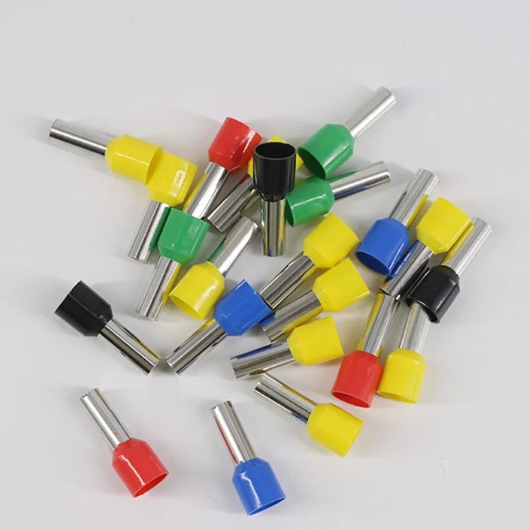 

20pcs VE Tubular Terminal Electrical Cable Connector Brass Pipe 8mm PVC Insulated Ferrules Red Yellow Blue Green Black