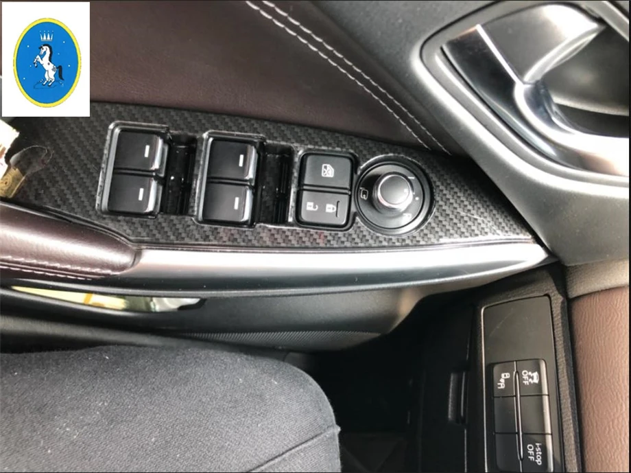 Yimaautotrims Inner Door Armrest Window Switch Control Panel Auto Accessories Cover Trim For Mazda 6 Sedan & Wagon 2016 2017 |