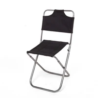 aluminum alloy folding chair fishing outdoor portable folding chair camping bbq backrest stool hold up to 110kg 27cm height