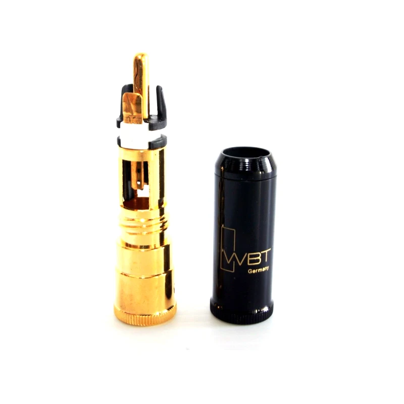 

4Pcs WBT-0152Cu 24K gold plated RCA plug connector HIFI RCA Cabel Plug