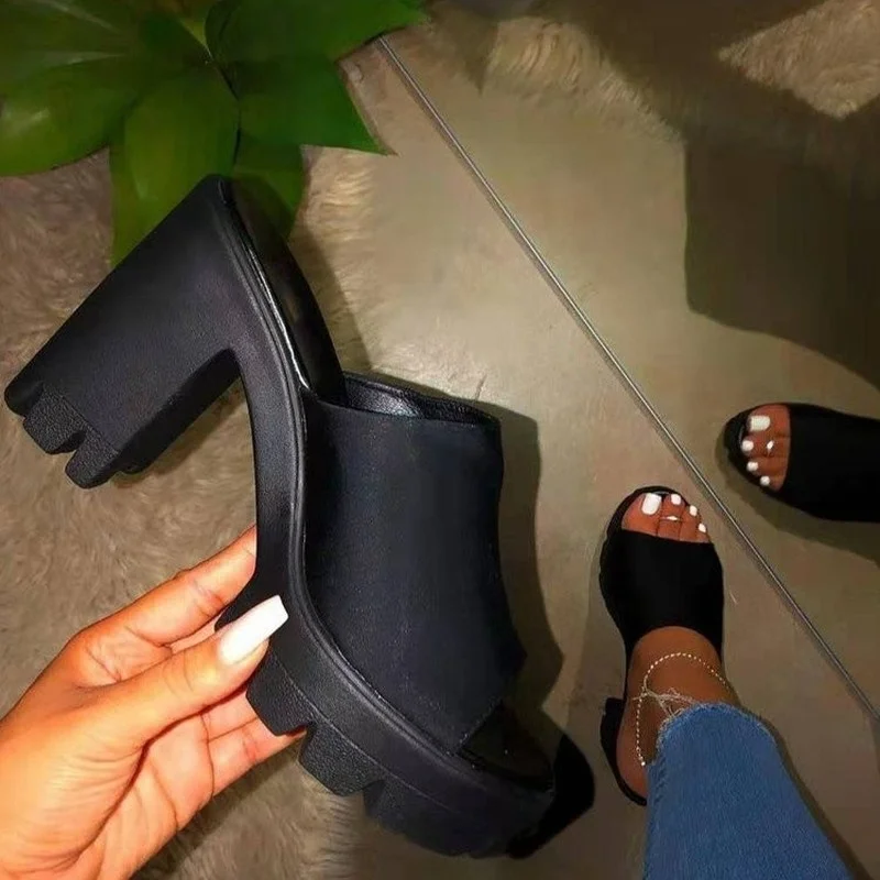 

Women's Shoes Summer 2021designer Design on Platform Sandals Fashion Heels Women's Summer Moccasin Woman Women's Slippers